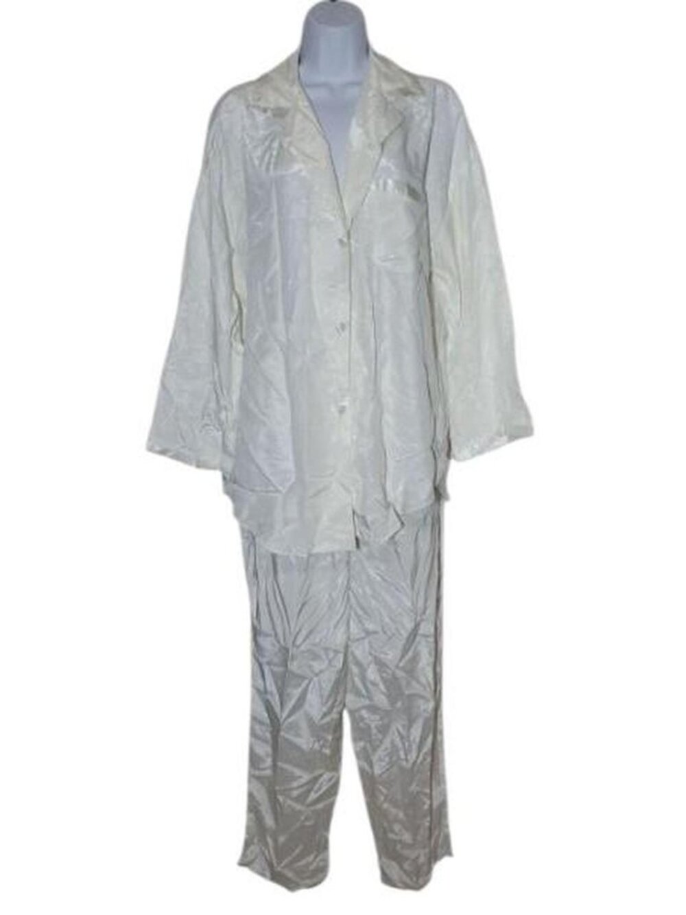 Victoria's Secret Vintage 90's Cream Satin Pajama